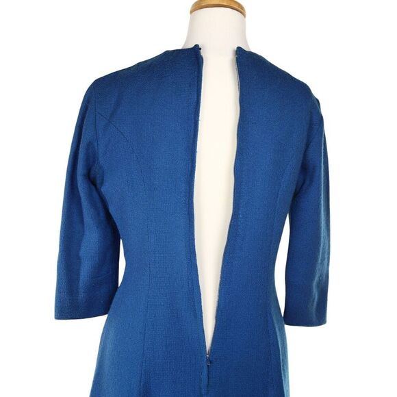 Vintage A Line Dress Parfait Original w Top Stitching Metal Zip Size M - Hey Viv - Picture 5 of 7